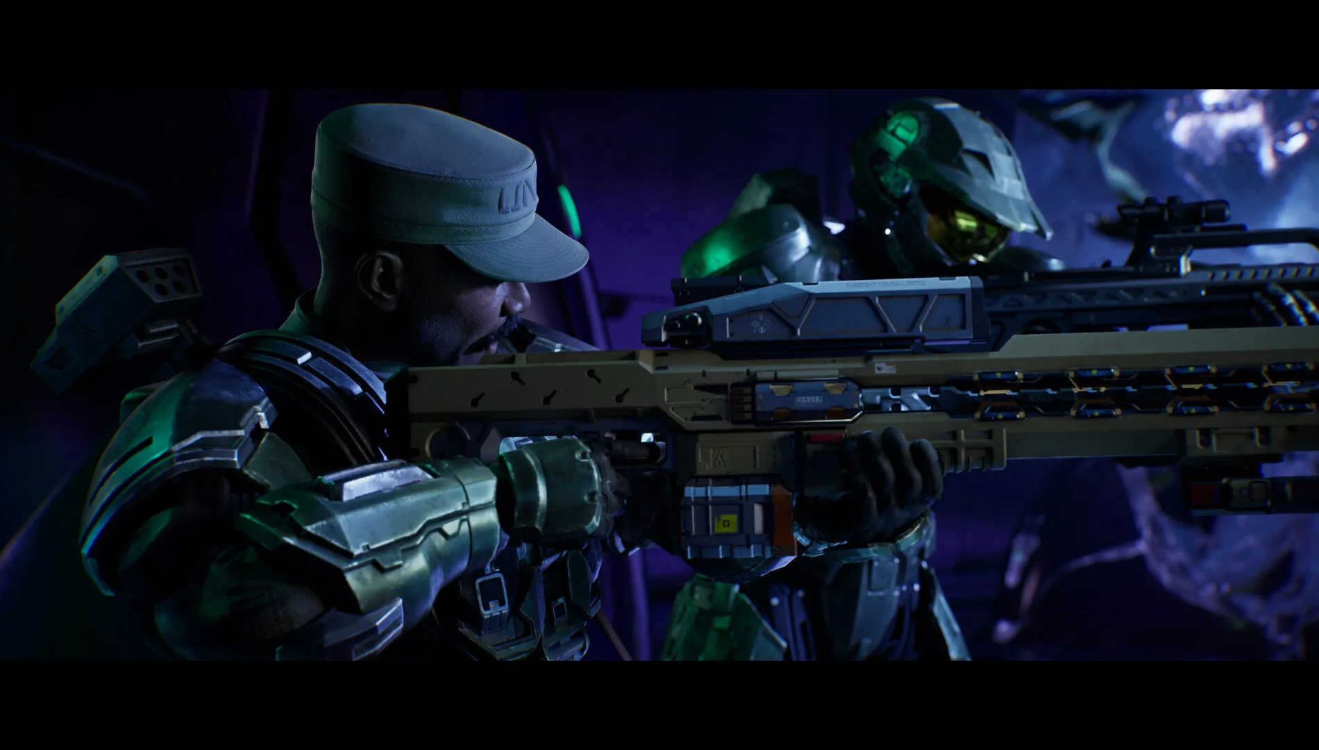 Capture officielle de Halo: Campaign Evolved : le Major et le sergent Johnson pendant une mission.