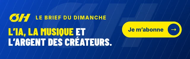 La newsletter OHMAZIN, chaque dimanche à 9 h : l’IA, la musique et l’argent des créateurs. Je m’abonne